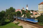 163 079 schiebt Os 6410 in Litomerice (24.07.2012)