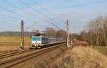 362 083-8 zu sehen mit dem R 610 Karlex am 14.03.17 in Nebanice.