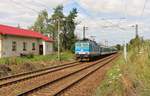 362 114-4 zu sehen mit dem R 612 Svatava am 13.07.17 in Jindřichov.