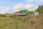 362 124-0 fuhr am 17.09.19 später mit dem (Messzug) erneut durch Chotikov Richtung Sokolov.