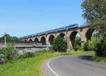 362 069-7 als IC 515 zu sehen am 24.06.23 in Cheb auf dem Stadtviadukt. Dieser Zug fährt an den Wochenenden und Feiertag als Pendolino Ersatz, wegen der großen Nachfrage an den Tagen.