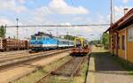 362 127-3 zu sehen am 09.05.18 mit einem Schnellzug in Tr�nice.