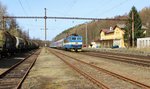 362 125-7 mit dem R 613 Svatava zu sehen am 02.04.16 in Dasnice.