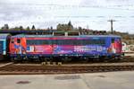 362 160-4 eine der Werbeloks für die Hokey WM war zu sehen am 16.03.19 in Brno-Královo Pole.