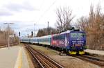 362 161-2 bei der Einfahrt mit dem R 910 am 16.03.19 in Brno-Královo Pole.