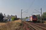 362 086 mit dem Schellzug nach Prag, zusehen am 08.10.13 in Chotkov   