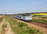 Die 362 081 mit einem Rx nach Prag am 14.05.2015 unterwegs bei Mýto.