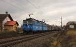 Am 18.11.17 war das Elbtal wieder gesperrt. Deshalb fahren die Züge wieder die Umleitung über Cheb/Cz und das Vogtland. Hier sind 363 516 und 363 523 in Chotikov zu sehen.