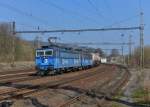 363 530 + 363 507 mit einem Güterzug am 29.03.2014 in Kynšperk nad Ohří.