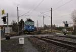 Da vom 06.-13.11.16 im Elbtal die Strecke gesperrt war. Fuhren auch einige Züge ab Ústí nad Labem Richtung Cheb und zurück. Hier 363 073-8 am 10.11.16 in Tršnice. 