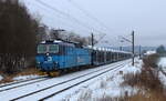 363 280 mit einem Autozug von Most nach Cheb unterwegs als Nex 45360. Aufgenommen am 13.01.2026 in Chotikov. 