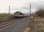 363 065-4 kam am 13.04.15 mit einem Schnellzug aus Cheb nach Prag.