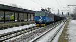 CD 372 xxx-1 kommt mit ihrem gemischten Güterzug durch Pirna in Richtung Dresden gefahren (22.2.2013) 