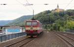 371 003-5 zu sehen in Usti nad Labem mit einem EC aus Prag kommend am 24.08.14 zur Weiterfahrt nach Hamburg.