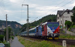 371 201 bespannte am 12.06.16 den EC 170 von Prag nach Dresden.