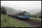 CD 372010 war am 25.5.2016 mit einem Güterzug im Elbtal bei Königstein um 10.03 Uhr in Richtung Decin unterwegs.