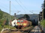 372 006-7 durchfhrt am 19.9.2009 mit einem Gterzug Obervogelgesang.