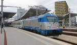 CD 380 019-0 verlässt am 15.09.19 als EC 100 nach Katowice den Wiener Hauptbahnhof.
