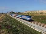 Die 380 010 mit einem Ex nach Prag am 05.08.2017 unterwegs bei Horusice.