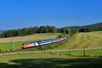 380 004 mit Ex 1541 am 22.08.2018 bei Hörschlag.