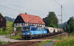 383 004 führte am 15.06.19 einen Transcereal durch Strand Richtung Bad Schandau.