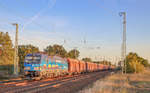 383 006 der CD Cargo mit einem Kalkzug nach Peitz Ost am 18.09.2020 in Frauenhain