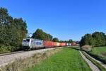 386 025 mit TEC 41501 am 27.09.2018 bei Gaisbach-Wartberg.