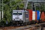 CZ-MT 386 004-6 zog am 23.07.2026 ihren Containerzug durch den Bahnhof B�chen (ABCH).