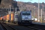 METRANS 386014-5 durchfhrt langsam Decin, 07.03.2015, 15:45 Uhr