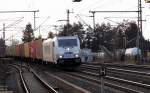 Am 07.03.2015 kam die 386 008-7 von der METRANS aus Richtung Braunschweig nach Niederndodeleben und fuhr weiter in Richtung Magdeburg .