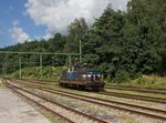 Die 210 059 bei einer Rangierfahrt am 14.08.2016  in Vyšší Brod.