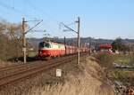 230 061-4 und 230 091-1 zu sehen am 09.02.23 mit einem Kohlezug in Chotikov nach Plzen.