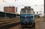 Selten zu sehen eine 240 am Bahnsteig in Cheb abgestellt.