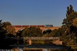 240 050-5 mit ein Holz Ganzzug auf dem Egerviadukt in Cheb (Umleiter) 13.08.2016