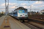 CD 242 209-5 am 20.Juli 2018 bei der Einfahrt in den Bahnhof Breclav.