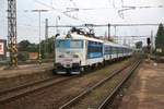 CD 242 264-0 fährt am 24.August 2019 in den Bahnhof Brno-Zidenice ein.