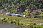 Ein Cityelefant rollt am 27.05.23 von Roudnice nad Labem kommend durch Usti-Vanov Richtung Zielbahnhof Usti nad Labem hl.n..