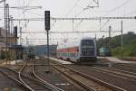 City Elefant 971038 (Steuerwagen Seite) hält am 11.9.2009 im Bahnhof Zabori nad Labem auf dem Weg nach Pardubice.