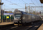 ein typischer LEO-Express Triebwagen durcheilt Zábřeh (deutsch Hohenstadt an der March)ohne Halt.31.10.2019 11:41 Uhr.