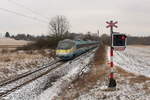 Pendolino von Františkovy Lázně nach Prag, nahe Aquaforum.