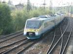 681 001 der CD am 10.10.06 whrend der Probefahrten zwischen Dresden und Leipzig - hier bei der Durchfahrt Bahnhofes Riesa