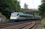 Pendolino 682005 am 20.8.2013 um 09.02 Uhr in Zabori nad Labem auf dem Weg nach Prag.