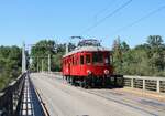 EM 400 001 als Os 28449 zu sehen am 15.08.26 in Bechyně. Mit viel Gl�ck das kein Auto auf der Br�cke Kam. Wer das Motiv kennt, wei� es k�nnen Fahrzeuge neben dem Zug fahren. Bei gr��ern Fahrzeugen w�re der Zug verdeckt. 
