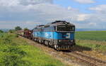 Die CD Cargo 750er 235 und 287 am umgeleitetem Mischer Nex 60124 bei Zabokliky am 27.05.2025 aufgenommen.