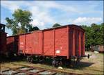 Historische ČSD Wagen Z 1-15724 (Wagenfabrik Ringhoffer 1901) in Eisenbahn Museum Jaromer am 2.