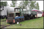 Diese Schmalspurlok DH 120 Nummer 8 für 600 mm Spur stand am 22.6.2018 im Museum in Luzna u Rakovnika.