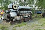 Motor CKD_K6S_310_DR der Lokomotiven der ČSD aus den 1960er Jahren im Eisenbahnmuseum Lužná u Rakovníka, fotografiert am 05.06.2022