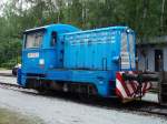 Eine Diesellok Tatra 701 im Eisenbahnmuseum Luzna u Rakovnika am 18.7.2010.