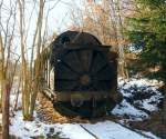 Schneepflug Henschel SSH 71 (Baujahre 1941) in Bahnhof Luzna u Rakovnika am 2.3.2013 vor der Renovierung.