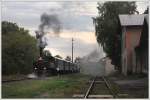 Die 1909 von der BMMF (Bhmisch-Mhrische Maschinenfabrik) gebaute ČSD 422.0108 (ex LB Nesamyslitz-Markowitz 2) am Morgen des 21.6.2013 kurz vor der Ausfahrt aus Krup anlsslich des k&k